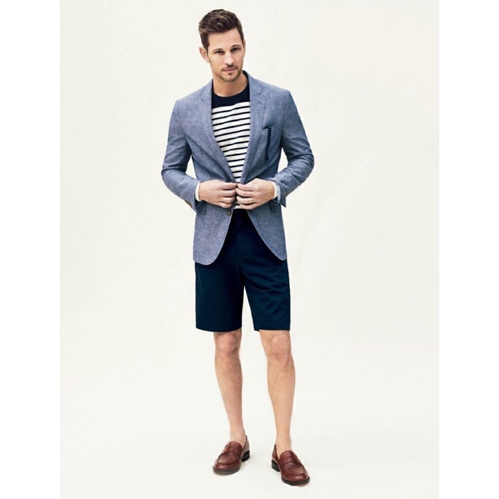 5/$25 SALE J. CREW Club Navy Chino Blue Shorts Size 31